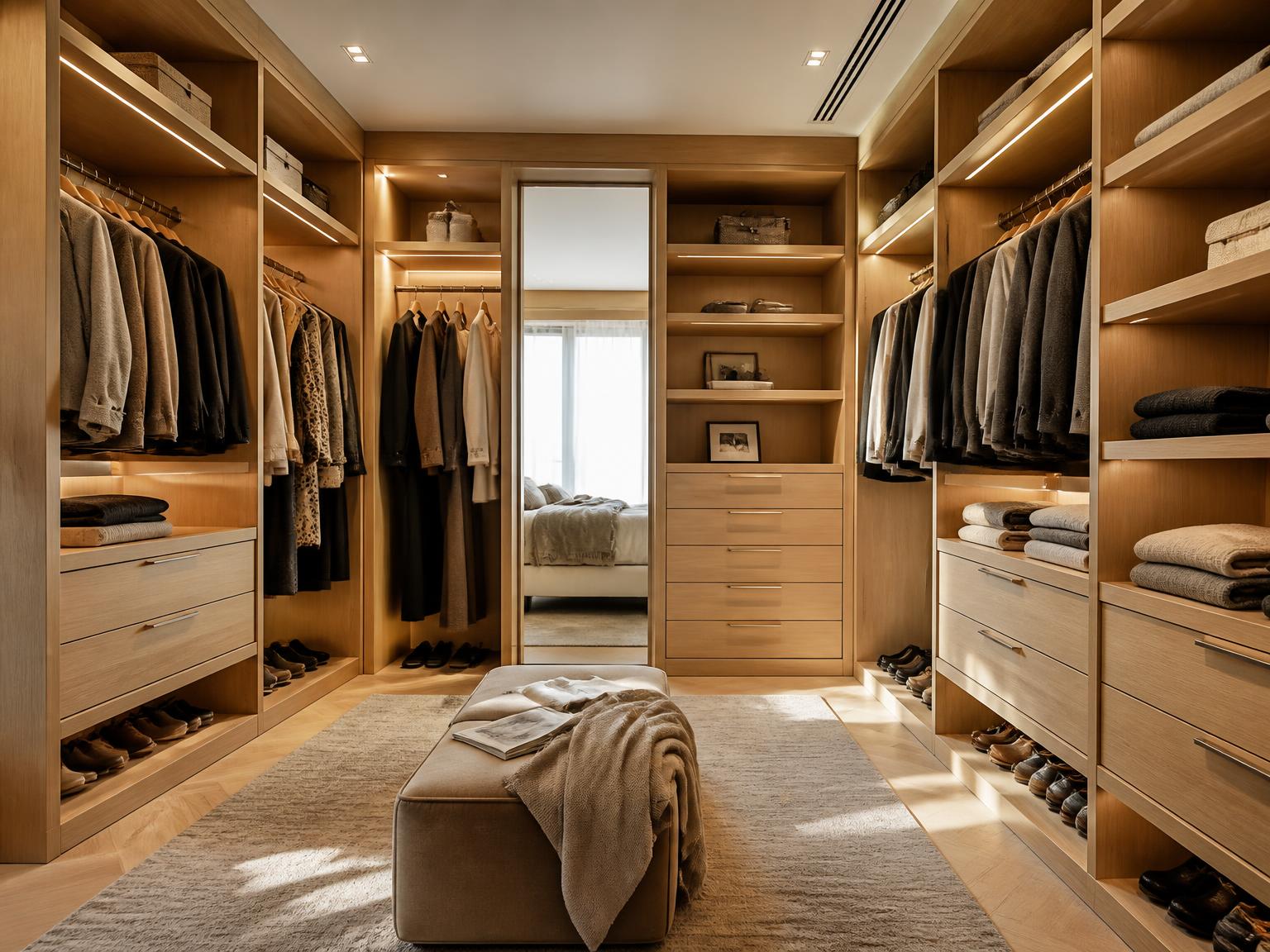 Walk-in garderoba u hrastu — Ormari, izrada B.A.H-3